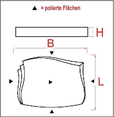 Kissengrabstein M16, 40cm x 30cm x 10cm, schwarz polierter Granit, rechteckig