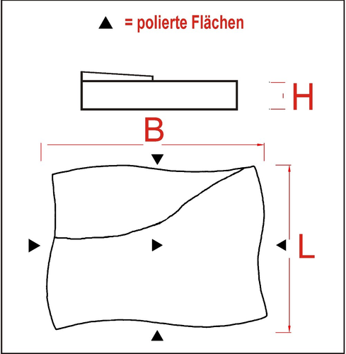 Kissengrabstein M13, 40cm x 30cm x 12cm, schwarz polierter Granit, rechteckig