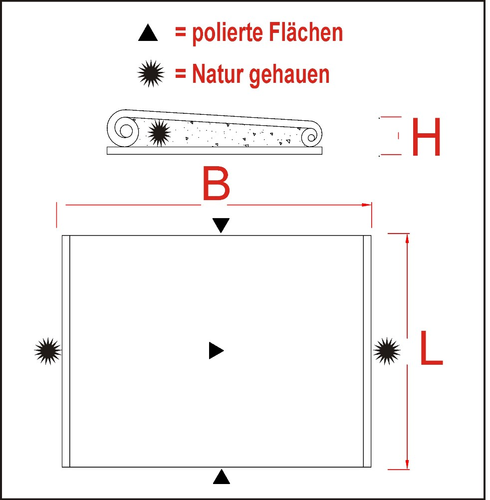 Grabstein Buchform M15, 48cm x 30cm x 6cm, schwarz polierter Granit